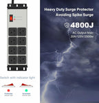 CCCEI Heavy Duty Power Strip Surge Protector 20 AMP, 8 Outlets 12 Gauge - Image 2