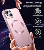Magnetic for iPhone 14 Case Slim Soft Silicone Bumper Shockproof Metallic - Image 5