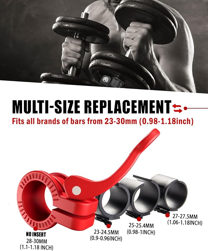 Mini Barbell Clips 1 inch I Multi-Size Adjustable Barbell Collar I 1 inch - Image 2