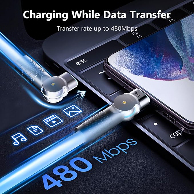 140W USB C to USB C Charger Cable, Type C Fast Charging Cable Compatible - Image 5