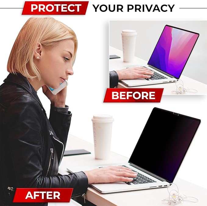 Magnetic Privacy Screen for MacBook Air 13 Inch Removable Laptop Privacy Filter - Image 6