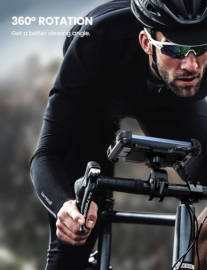 Lamicall Motorcycle Phone Mount, Bike Phone Holder - Image 3