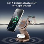 5-in-1 Wireless Charger for MagSafe, AC ISLAND Portable Travel Charging Station - Image 2