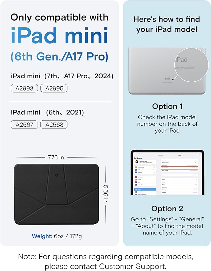 MOFT Dynamic Folio Case for iPad mini 7 A17 Pro 2024 & iPad mini 6th A15 2021 - Image 3