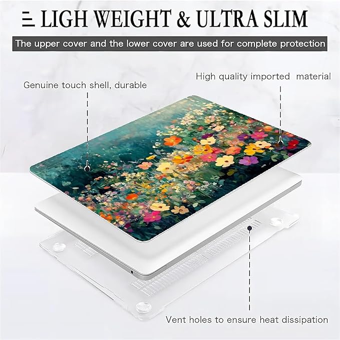 Compatible with MacBook Air 13.3 13.6 Inch Case 2022 2021 2020 2019 Plastic - Image 2