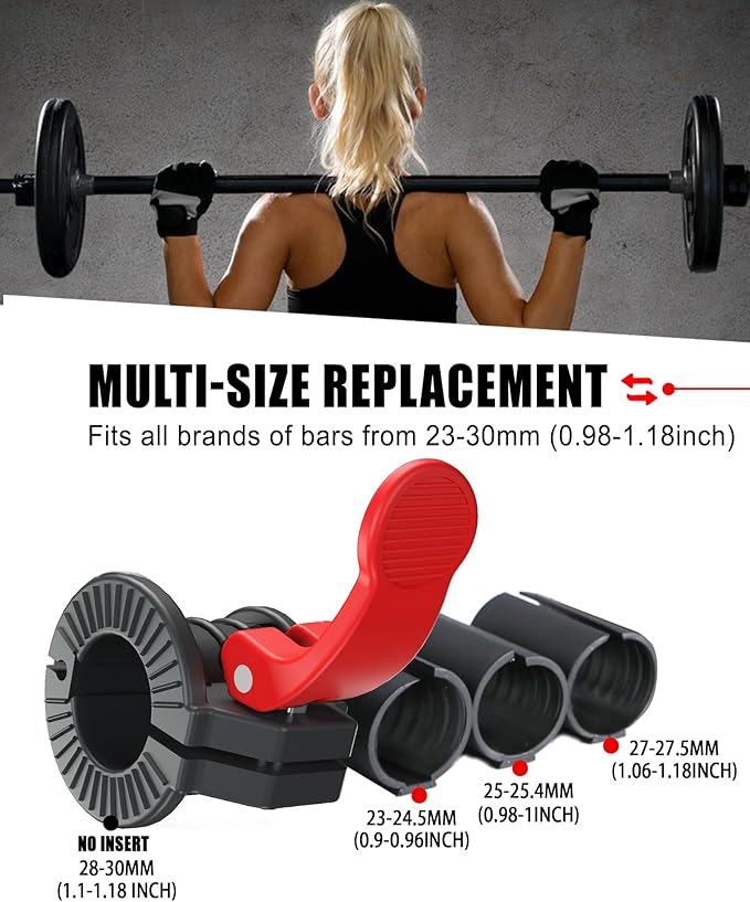 Barbell Clips 1 Inch Quick Release Weight Clamps 0.9-1.18inch Multi-Size - Image 3