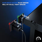Maximm Cable 2 Ft 360° Rotating Flat Plug Extension Cord, 16/3 AWG Multi 3 - Image 2