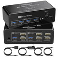 DEMEXBOOK HDMI KVM Switch 2 Monitors 2 Computers 8K@60Hz 4K@120Hz, by DemexBook