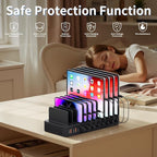60W Charging Station for Multiple Devices, 10-Port USB Fast Charging Station - Image 3