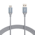 Amazon Basics USB-C to USB-A 2.0 Fast Charger Cable, Nylon Braided Cord by AmazonBasics