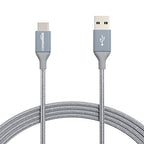 Amazon Basics USB-C to USB-A 2.0 Fast Charger Cable, Nylon Braided Cord by AmazonBasics