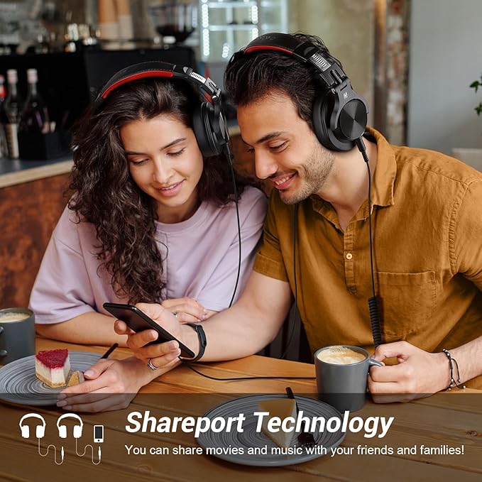 OneOdio A70 Bluetooth Over Ear Headphones, Wireless Headphones w/ 72H Playtime - Image 6