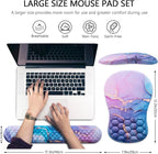 Mouse Pad Wrist Support, Laokiiy 2 in1 Keyboard Wrist Rest+ Ergonomic Mouse Pad - Image 5