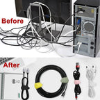 Nearockle 100Pcs Silicone Cable Ties Cord Organizer - Image 4