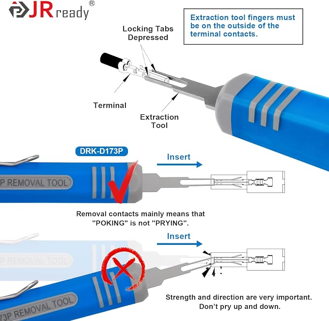 JRready DRK-D173P Molex 11-03-0044 Mini-Fit Jr. Extraction Tool Molex Pin - Image 4