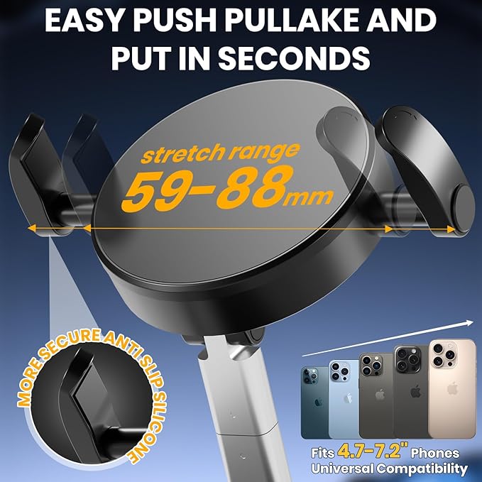 Upgraded 360° Adjustable Vacuum Magnetic Phone Holder, Vacuum Suction Magnetic - Image 5