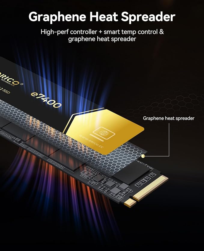 ORICO 512GB NVMe SSD PCIe 4.0- Up to 7200MB/s, M.2 2280 PCIe 4.0X4 Internal - Image 7