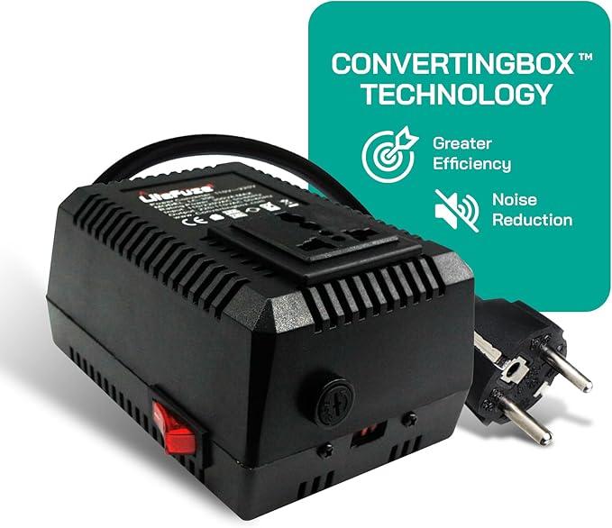 LiteFuze 500 Watt Step Up/Step Down Travel Voltage Converter, 220/110v to - Image 3
