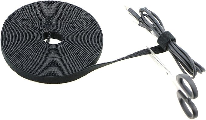Reusable Fastening Tape Cable Ties 3/4 Inch Double Side Hook Roll - Image 3