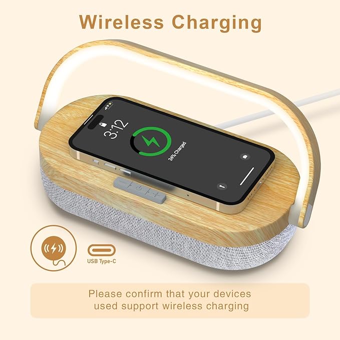 Nightstand Lamp with Wireless Charger, Unique Gifts - Image 5