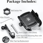 BRCOVAN Bike Fork Stem Phone Mount Holder Adjustable Bicycle Headset Top Cap - Image 8