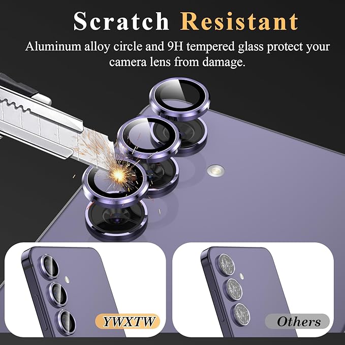 YWXTW Camera Lens Protector for Samsung Galaxy S24 Plus Accessories, 9H - Image 3