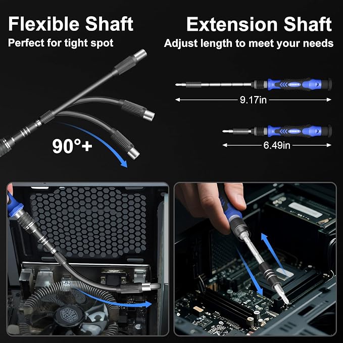 STREBITO Electric Screwdriver, 144-in-1 Precision Screwdriver Set, 120 Magnetic - Image 8