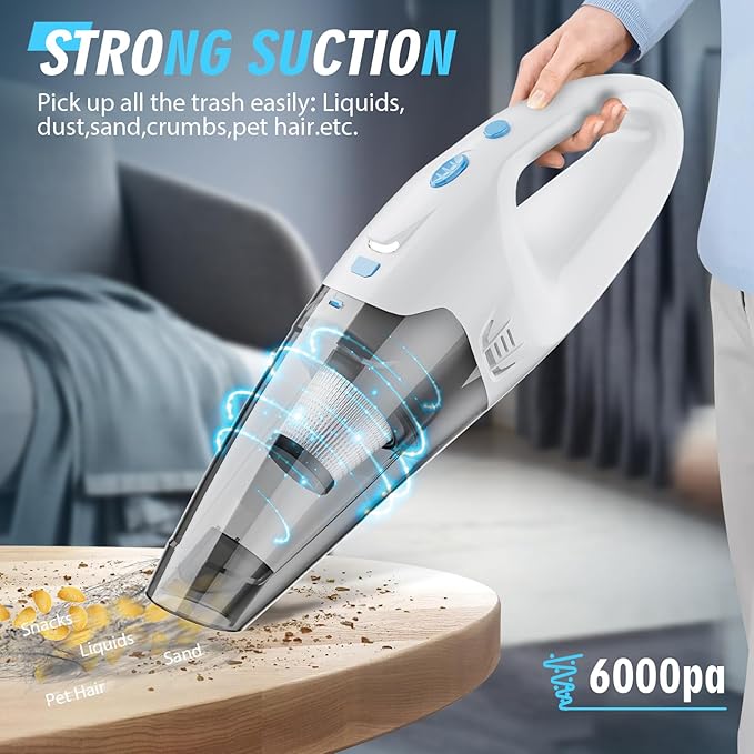 Handheld Vacuum Cordless, Hand Vacuum Cordless Rechargeable - Image 6