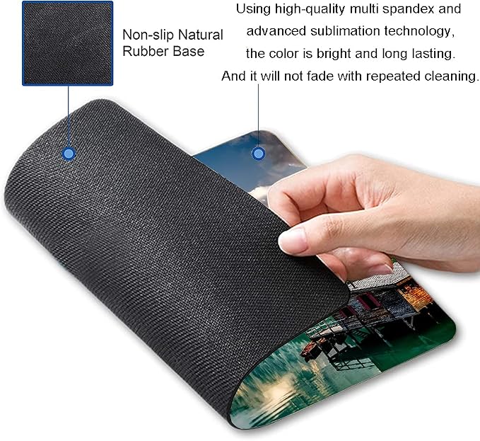 Hokafenle Mouse Pad, Natural Mountains Landscape Mouse Pad, Computer Mouse Mat - Image 2