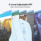 TECKNET Wireless Mouse, 2.4G Ergonomic Optical Mouse, Computer Mouse - Image 4