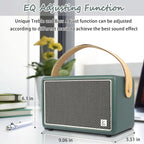 Vintage Bluetooth Speaker, KONEX 40W Leather Portable Wireless Speaker - Image 6