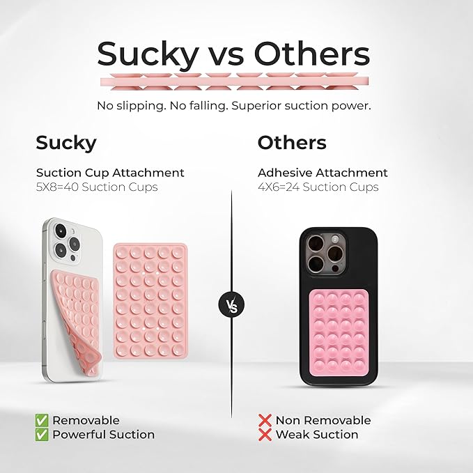 SUCKY Silicone Suction Phone Case Adhesive Mount - Image 4