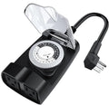 G-Homa 24 Hour Mechanical Outdoor Timer Outlet, Outdoor Timer by G-Homa
