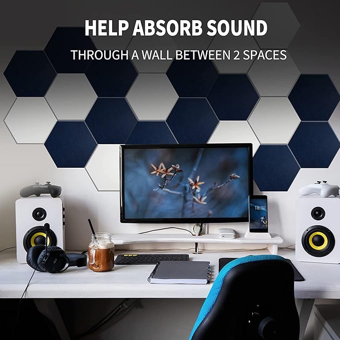 Mollywell Hexagon Acoustic Panels, Carved Patterns, Soundproofing, Decorative - Image 6