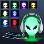RGB Headphone Stand with Music Rhythm Light, 8-Color LED Gaming Headset Holder by Unknown