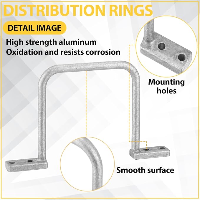 50 Pcs Distribution Rings Aluminum D Ring - Image 3