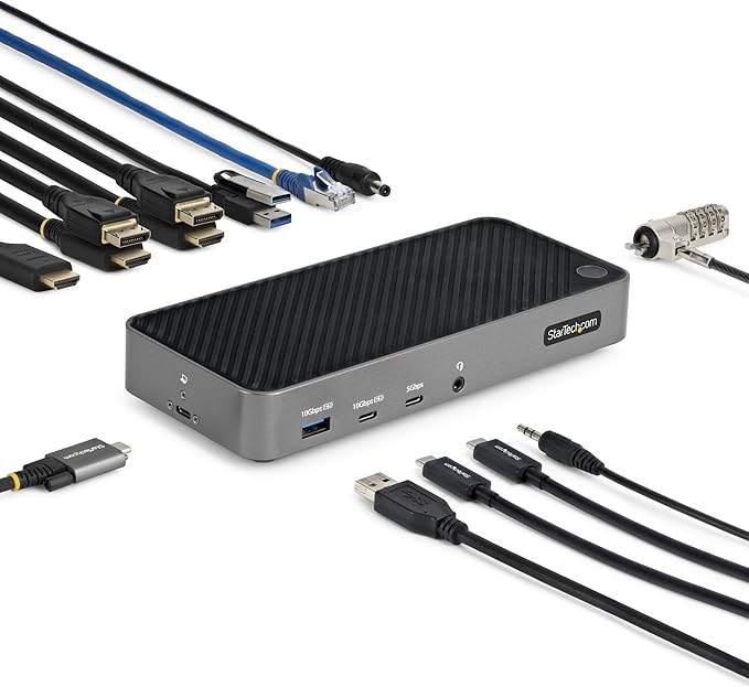 StarTech.com USB-C Triple Monitor Docking Station by StarTech