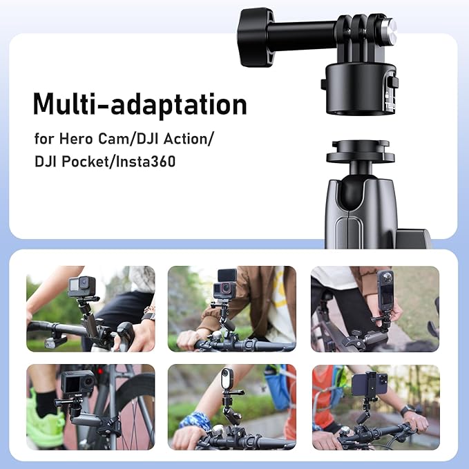 TELESIN° S2 Quick Release Clamp Bike Mount Motorcycle Handlebar Holder - Image 6
