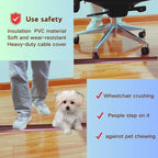 10ft Self Adhesive Floor Cord Cover, Cord Hider Floor, Cable Cavity:0.61" x - Image 3