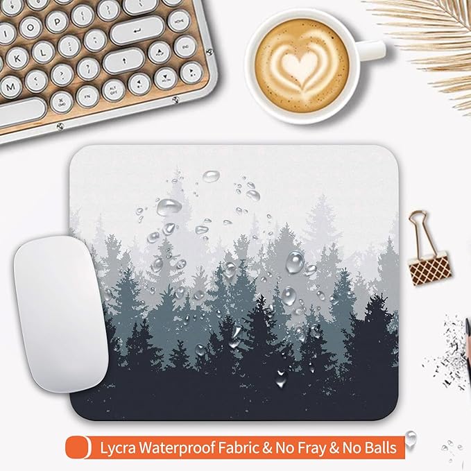 Square Mouse Pad Forest, Personalized Premium-Textured Custom Mouse Mat Design - Image 3