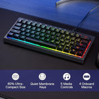 Redragon K522 60% Wired RGB Membrane Gaming Keyboard, Compact 61 Keys Linear - Image 2
