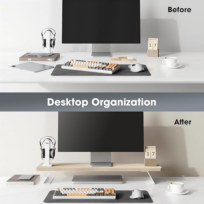 Fenge Monitor Stand Riser, 31.5 Inch Desk Top Shelf - Image 8