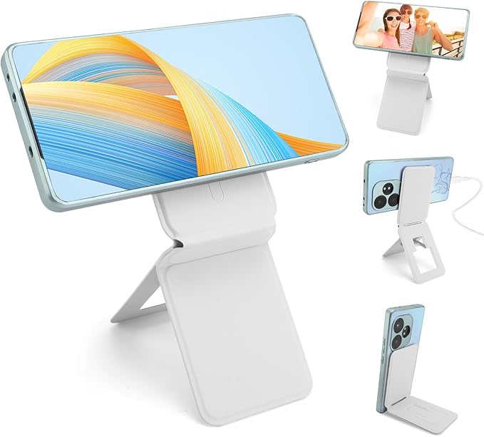 Phone Stand, Foldable Magnetic Phone Tripod, Angle Adjustment & Strong Magnets by MakeLifeBetter