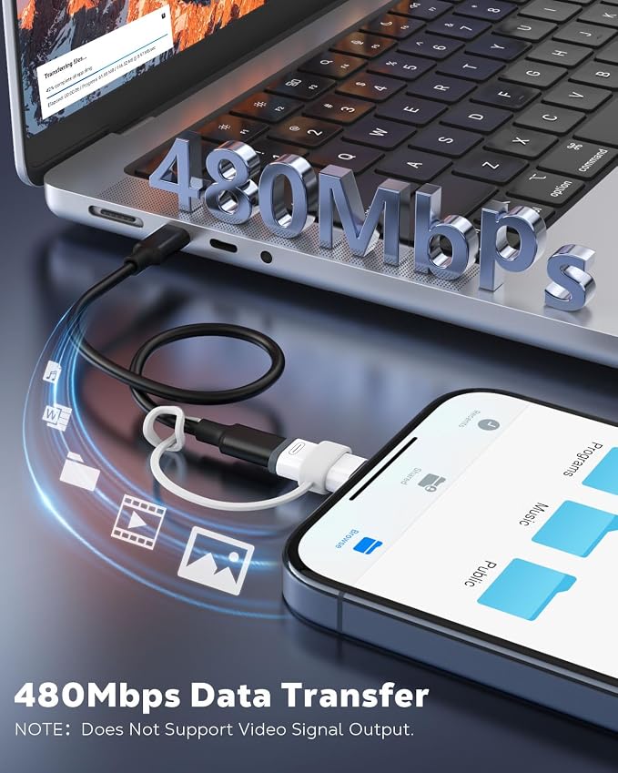 MoKo 2 Pack Lightning to USB C Adapter - Image 4