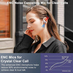 Wireless Earbud, 75H Bluetooth 5.4 Headphones Sport IP7 Waterproof, Running - Image 5
