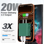 2Pack 20W Type C Charger, Dual Port USB C Wall Plug 20W PD & QC3.0 USB A Fast - Image 2