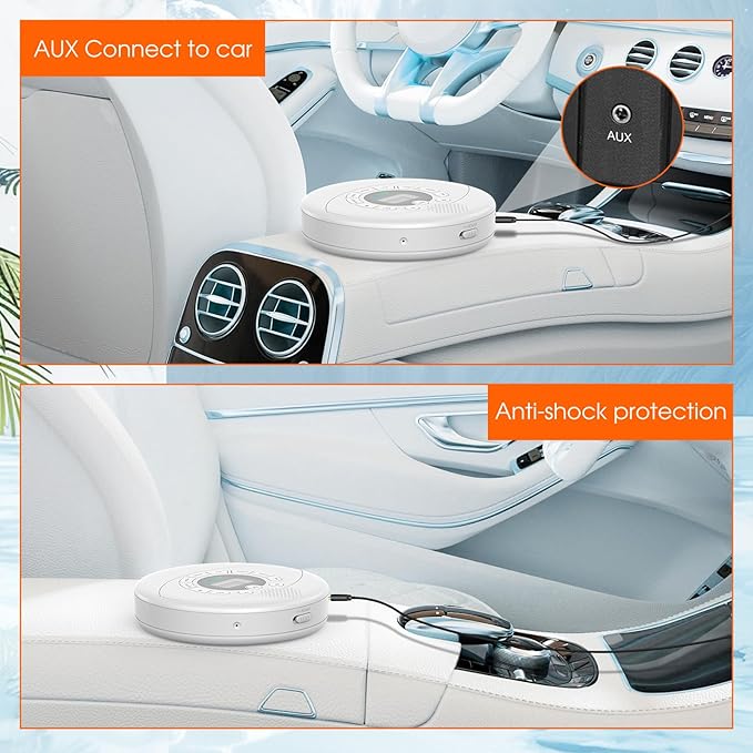 Portable CD Player with Built-in Speaker: KUEPHOM Rechargeable Discman with - Image 6