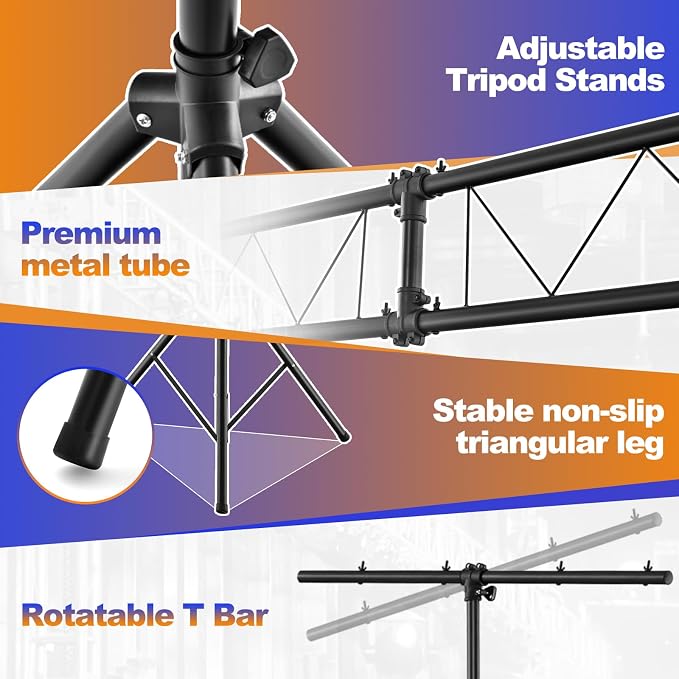 S AFSTAR DJ Light Stand, 14 FT Heavy Duty Metal Lighting Truss System - Image 6