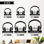 Personalized Headphone Key Holder Wall Mount, Custom Metal Key Rack Key Holder - Image 6
