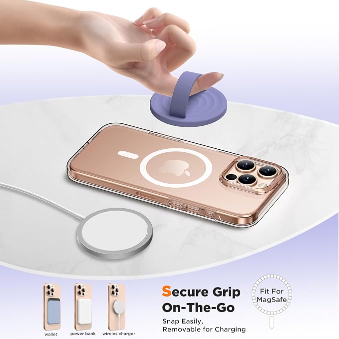Magnetic Phone Ring Grip Holder, Silicone Finger Loop Grip, Compatible - Image 4